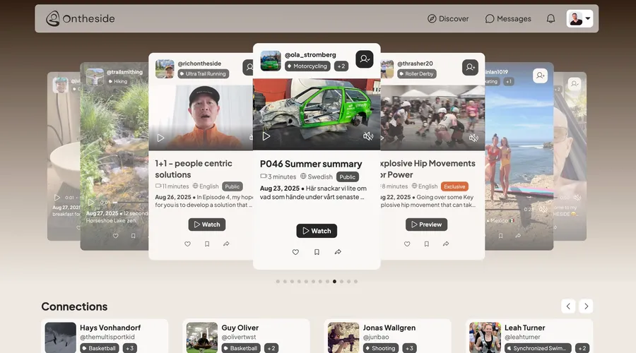 OnTheSide content discovery interface